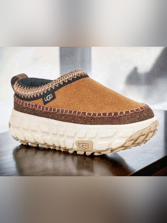 UGG Venture Daze Unisex Tan and Brown Platform Slip-On Suede Sneaker main image 16